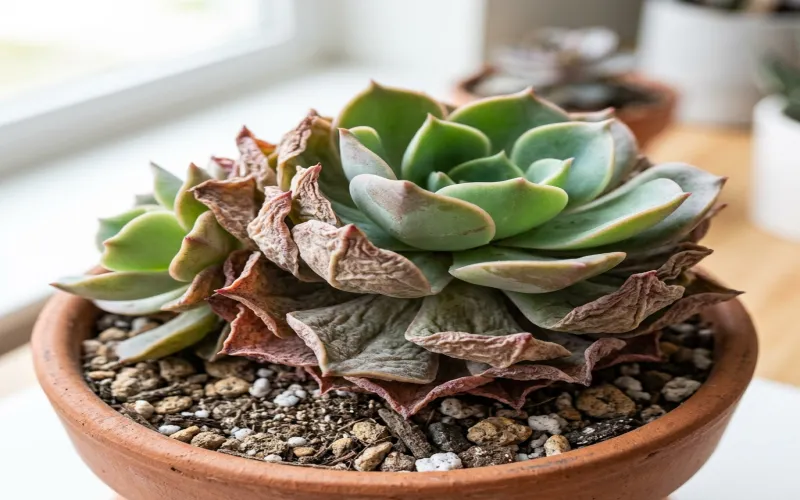 Underwatered vs Overwatered Succulent Leaves
